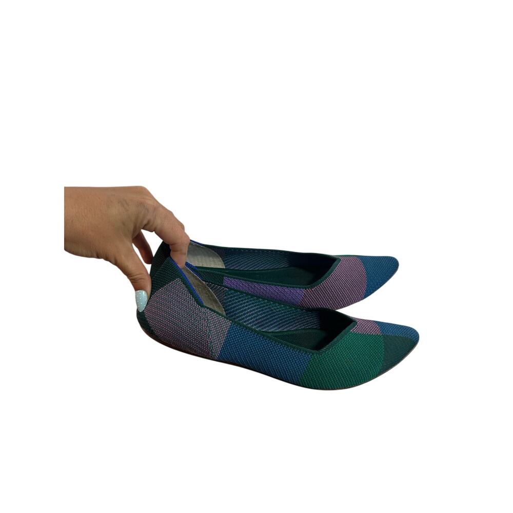 Rothy’s The Luxe Point Sugared Berry Flats Green Purple Blue Sz 11 - See Wear